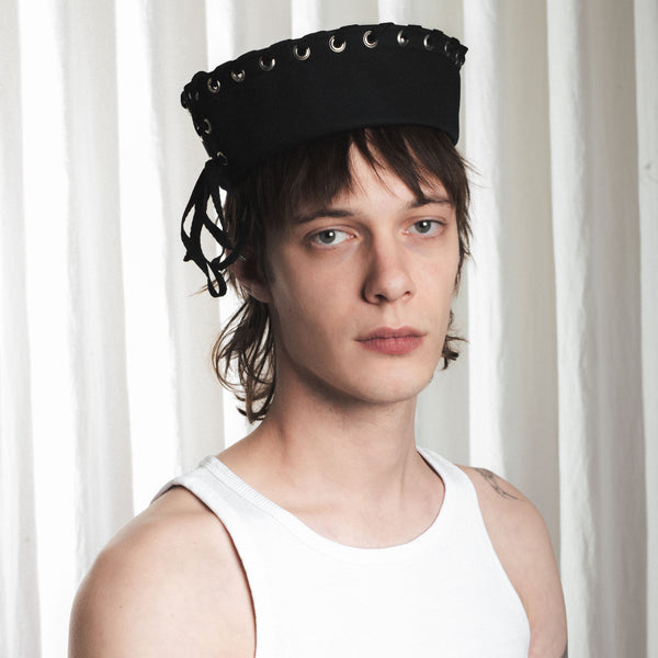 Black sailor hat